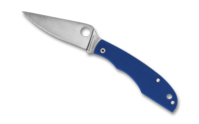 Spyderco Grasshopper Folding Knife 2.3" Drop Point 12C27 Steel Slipjoint Blue G-10 Handle C138GBLP