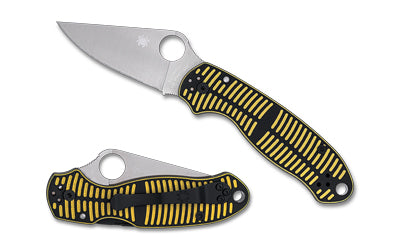 Spyderco Para 3 Salt Folding Knife 2.93" Drop Point CPM MagnaCut Blade Satin Finish Yellow Black G-10 Handle Compression Lock C223GBKYLMCP