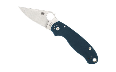 Spyderco Para 3 Folding Knife, Plain Edge, Dark Blue G-10 Handle, CPM SPY27 Steel, 2.92" Blade C223GPCBL