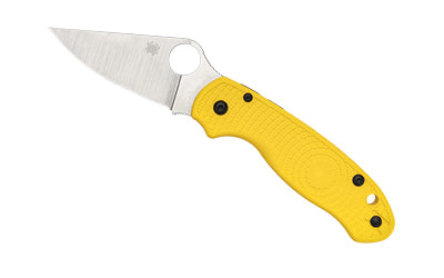 Spyderco Para 3 Lightweight Salt Folding Knife, Plain Edge, Yellow FRN Handle, CPM MagnaCut Steel, 2.92" Blade C223PYL