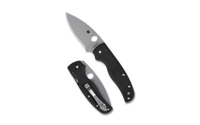 Spyderco Shaman Lightweight Folding Knife 3.58" Drop Point CTS BD1N Blade Satin Finish Black FRN Handle Compression Lock C229PBK