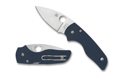 Spyderco Lil Native Folding Knife 2.42" Drop Point CPM SPY27 Steel Compression Lock Blue G-10 Handle C230GPCBL