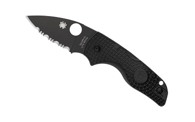 Spyderco Lil Native Lightweight All-Black Folding Knife, 2.43" DLC SpyderEdge Blade, Black FRN C230SBBK