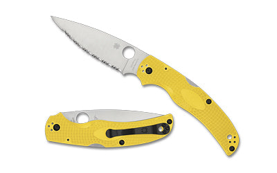 Spyderco Native Chief Lightweight Salt Folding Knife 4.02" SpyderEdge Blade CPM MagnaCut Steel Yellow FRN Handle Satin Finish C244SYL