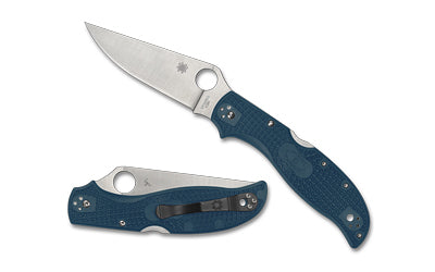 Spyderco Stretch 2 XL Folding Knife, 3.99" Drop Point, K390 Steel, Blue FRN Handle, Back Lock C258FPK390
