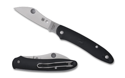 Spyderco Roadie XL Folding Knife, 2.74" Sheepsfoot Blade, M398 Steel, Black FRN Handle, ClipJoint Lock C267BKP