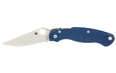 Spyderco Military 2 Folding Knife, 4" Drop Point Blade, CPM SPY27 Steel, Blue G-10 Handle, Compression Lock C36GPCBL2