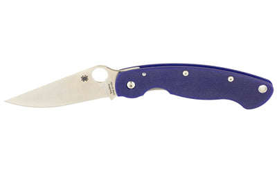 Spyderco Military Model Folding Knife, 4" CPM-S110V Blade, Dark Blue G-10 Handle C36GPDBL