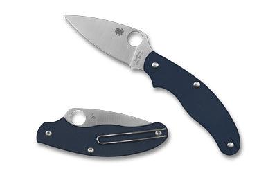 Spyderco UK Penknife Folding Knife 2.95" Drop Point CPM SPY27 Blade SlipIt Lock Blue G-10 Handle C94GPCBL