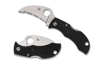 Spyderco Manbug Hawkbill Folding Knife, 1.84" SpyderEdge Blade, VG-10 Steel, Black FRN Handle MBKHBS