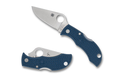 Spyderco Manbug Folding Knife, 1.96" CPM SPY27 Clip Point Blade, Cobalt Blue FRN Handle MPCBL