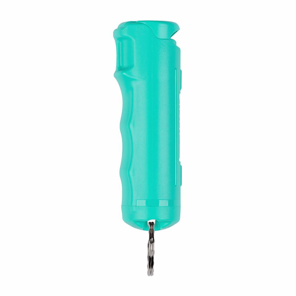 Sabre Pepper Gel with Fast Flip Top Safety and Snap-Clip Keychain Green
