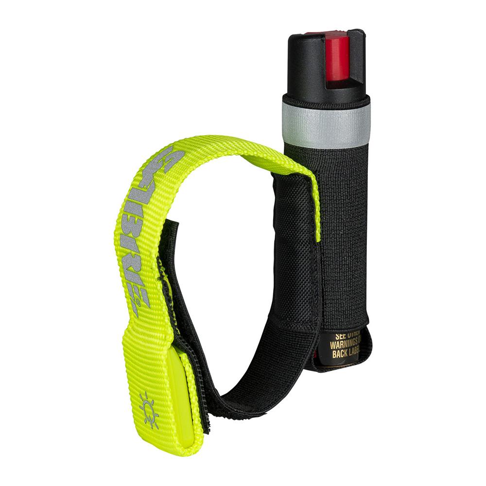 Sabre Runner Pepper Gel with LED Adjustable Reflective Hand Strap Self-Defense Spray