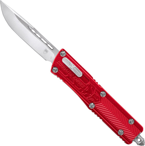 CobraTec Small Sidewinder OTF Red 2.5" Drop Point Knife