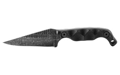 Stroup Knives Mini Fixed Blade Knife 3" Clip Point 1095 High Carbon Steel 6.75" OAL Black G10 Handle w/ Sheath MINI-B-G10