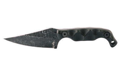 Stroup Knives Mini 1 Fixed Blade Knife 3" Clip Point 1095 High Carbon Steel 6.75" OAL Black G10 Handle w/ Sheath MINI1-B-G10