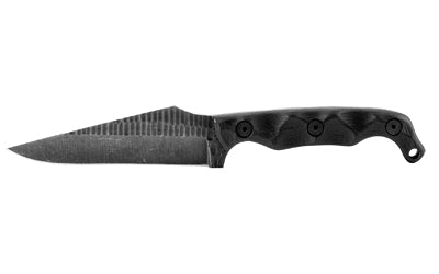 Stroup Knives TU2 Fixed Blade Knife 4" Clip Point 1095 High Carbon Steel 8.5" OAL Black G10 Handle w/ Sheath TU2-B-G10