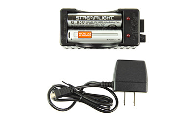 Streamlight SL-B26 Charging Cradle with 2 SBL-65 Lithium Ion Batteries and 120V AC Adapter Black 22011