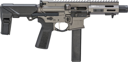 Springfield Armory STV95509T-PDW SAINT Victor PDW 9mm Luger 32+1 5.50" Tungsten Gray Cerakote Aluminum Receiver w/Picatinny Rail, Black Polymer SB Tactical HBPDW Brace, Black Polymer Grip