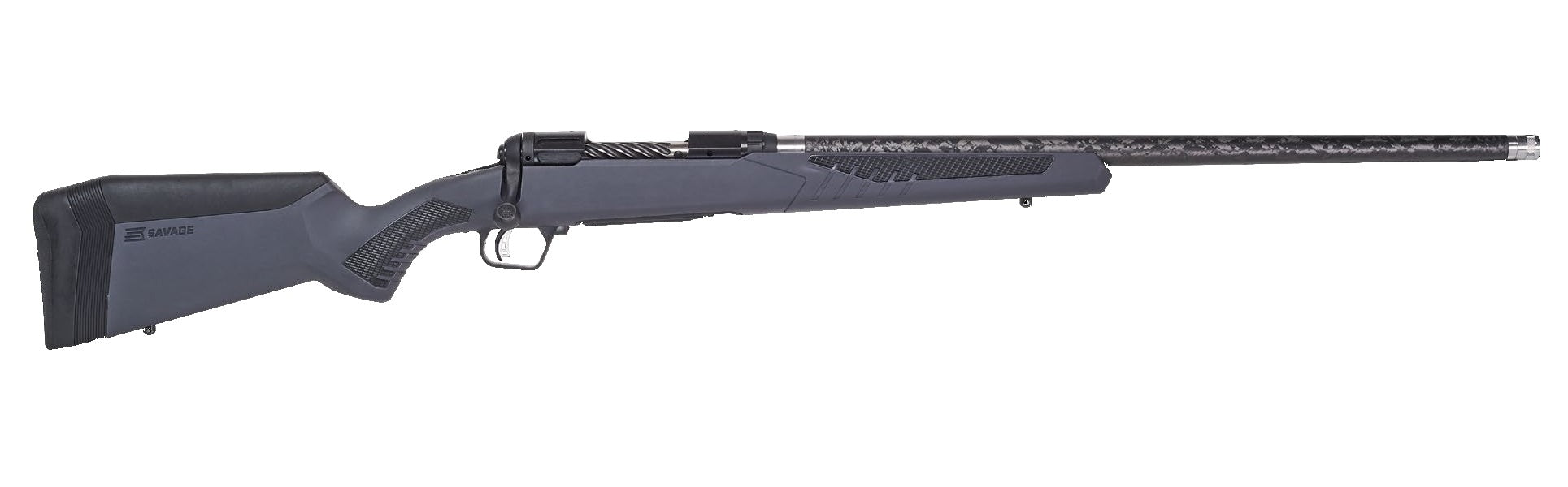 Savage Arms 57578 110 UltraLite Full Size 6.5 Creedmoor 4+1 22" Carbon Fiber Threaded Barrel, Black Melonite Drilled & Tapped Stainless Steel Receiver, Adj AccuStock Gray Synthetic Stock, Right Hand