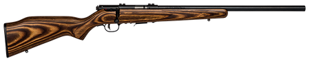Savage Arms 96734 93R17 BV Full Size 17 HMR 5+1 21" Matte Black Heavy Barrel, Matte Black Drilled & Tapped Carbon Steel Receiver, Natural Brown Fixed Laminate Stock, Right Hand