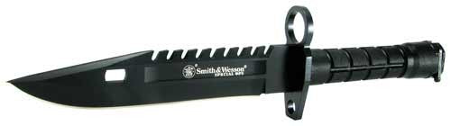 S&W Special Ops M-9 Bayonet Fixed Blade Knife 7.8" Blade Black
