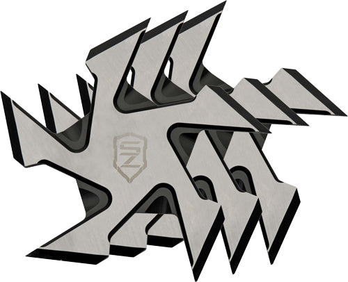 SZCO Sierra Zulu 4" Buzzsaw Throwing Star 3-Pack with Sheath