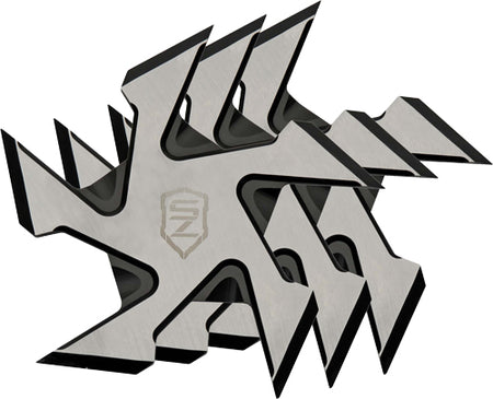 SZCO Sierra Zulu 4" Buzzsaw Throwing Star 3-Pack with Sheath