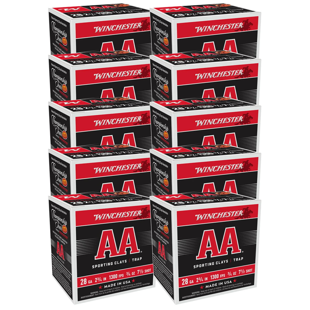 Winchester AA Supersport Sporting Clay 28 Gauge 2.75 in / 2.75 in #7.5 3/4 oz 1300 FPS