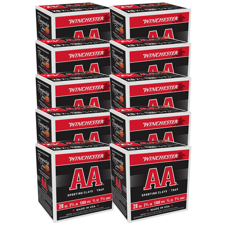 Winchester AA Supersport Sporting Clay 28 Gauge 2.75 in / 2.75 in #7.5 3/4 oz 1300 FPS