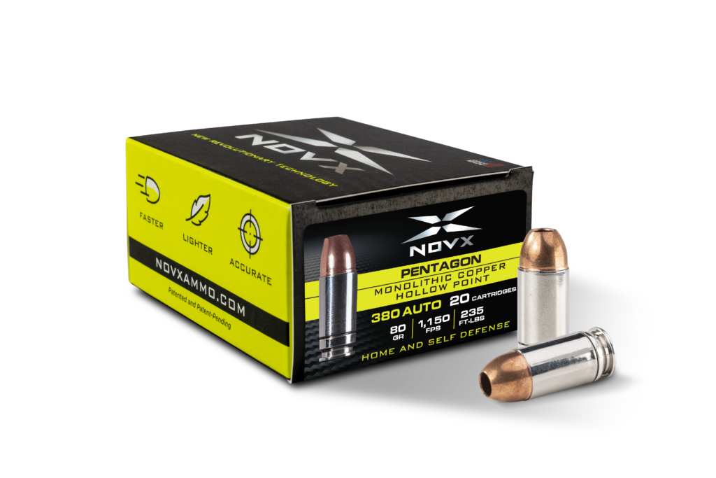NovX Pentagon .380 ACP/Auto 80 gr CSHP ammo