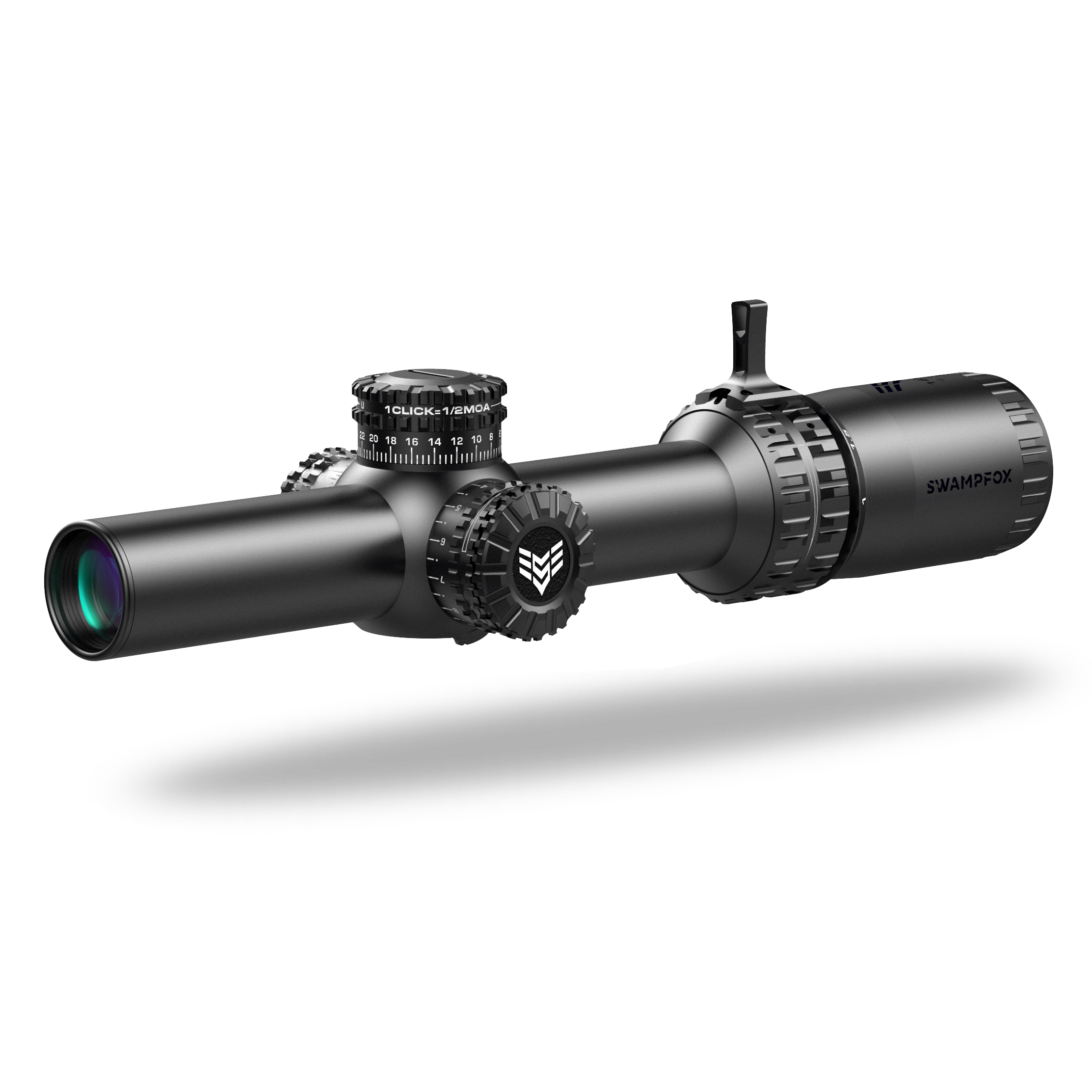 Swampfox Optics Arrowhead Rifle Scope 1-8x24mm Guerrilla Dot MOA Red Illuminated Reticle