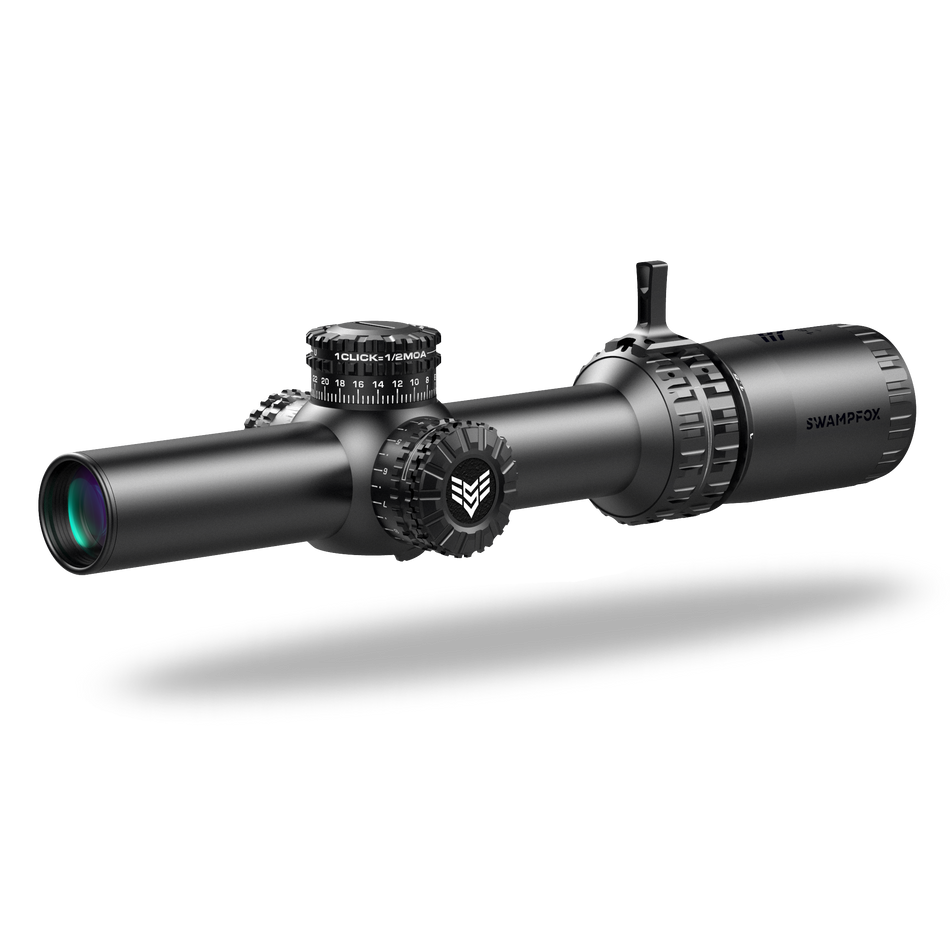Swampfox Optics Arrowhead Rifle Scope 1-8x24mm Guerrilla Dot MOA Red Illuminated Reticle