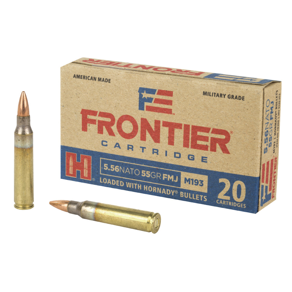 Frontier Cartridge FR200 Lake City Military Grade FM193 Full Metal Jacket FMJ 55 Grain 5.56x45mm NATO 3240 FPS