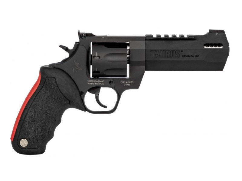 Taurus 2357051RH Raging Hunter 357 Mag 7rd 5.12" Matte Black Oxide Steel Black Rubber with Integrated Red Cushion Insert Grip