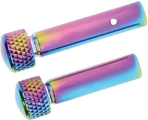 Guntec AR15 Extended Takedown Pin Set Rainbow PVD Coated