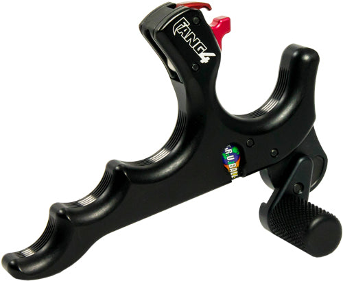 T.R.U. Ball Fang 4 Hand-Held 4-Finger Thumb Archery Release - Black