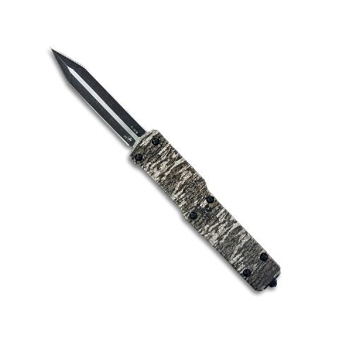 Templar Knife Premium Large Zinc Weighted Knife 3.5" D2 Dagger Blade Mossy Oak Bottomland