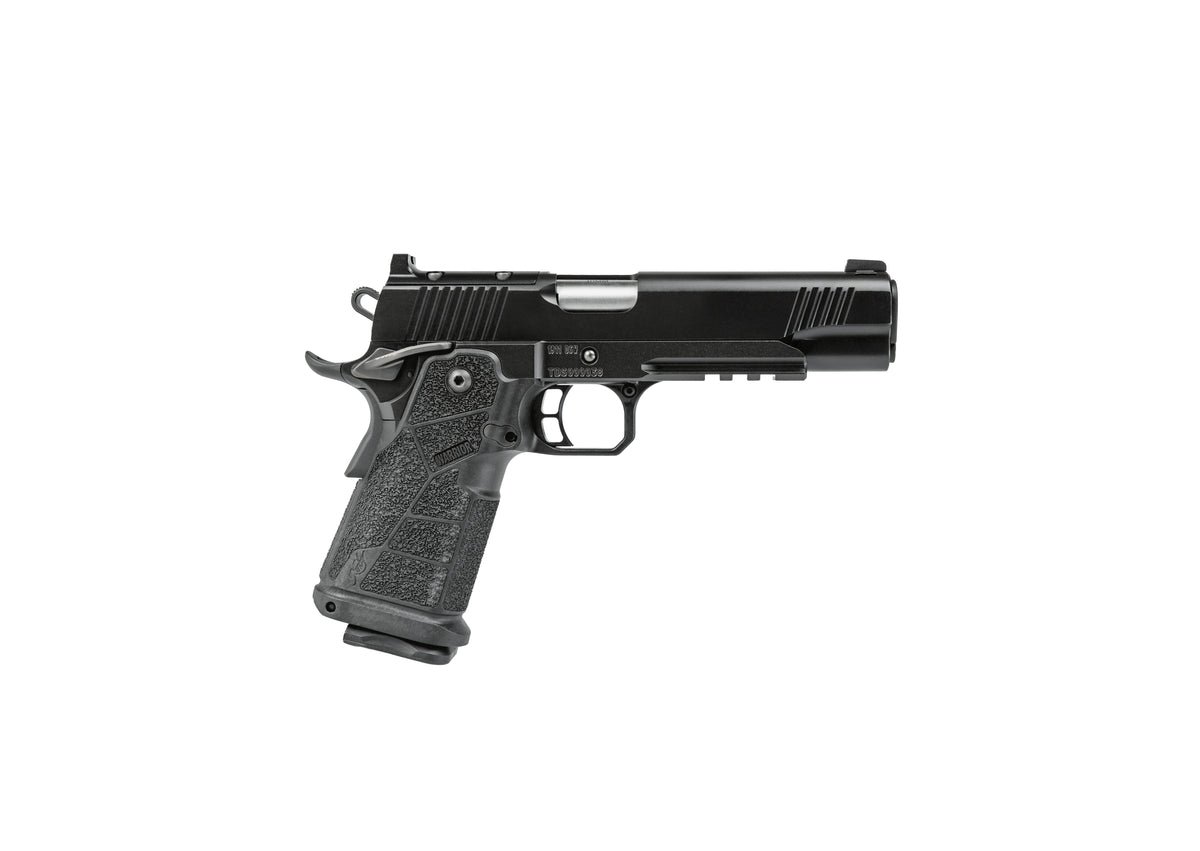 Kimber Mfg, Inc 3600302 DS Warrior 9mm Luger 20+1 5" Matte Stainless Barrel, KimPro Black Optic Cut/Serrated Slide, Black Stainless Steel Frame w/Beavertail & Picatinny Rail, Black Carbon Fiber Grip,