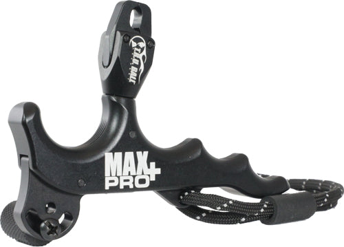 T.R.U. Ball Max Pro+ Hand-Held 4-Finger Thumb Archery Release - Black