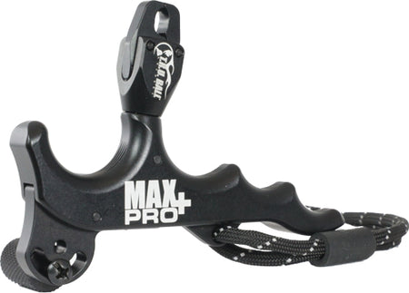 T.R.U. Ball Max Pro+ Hand-Held 4-Finger Thumb Archery Release - Black