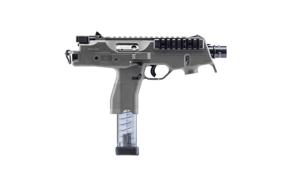 B&T Firearms BT-TP9-PISTOL-SG TP9 9mm Luger 30+1 5.10" Black Barrel w/Tri-Lug, Sniper Gray Polymer Receiver w/Picatinny Rail, Ambidextrous