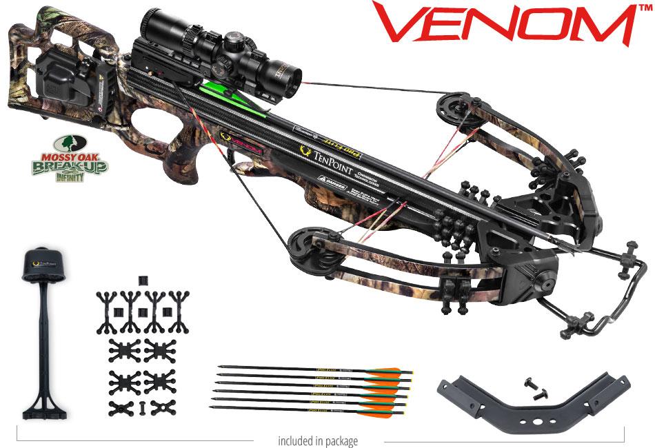 TenPoint Venom Crossbow Package with ACUdraw 50 and RangeMaster Pro Scope Mossy Oak Breakup Infinity