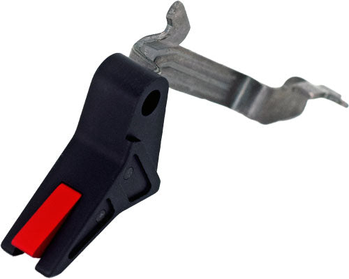 True Precision Glock 43 Flat Face Trigger Black with Red Safety