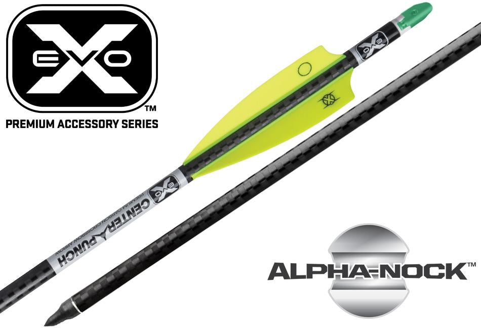 TenPoint EVO-X CenterPunch 20" Carbon Crossbow Arrows with Molded ALPHA Nocks 6-Pack