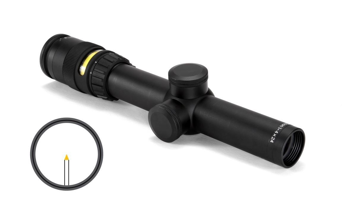 Trijicon AccuPoint Rifle Scope 1-4x24mm Amber BAC Triangle Post Reticle