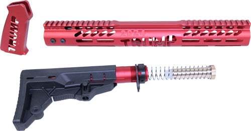 Guntec AR15 Trump Series Furniture Set Anodized Red