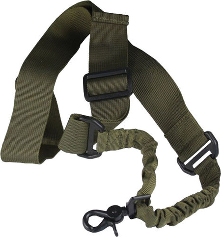 JE 1-Point Bungee Firearm Sling, Green
