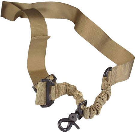 JE 1-Point Bungee Firearm Sling, Tan