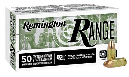 Remington R27778 Range Full Metal Jacket FMJ 115 Grain 9mm Luger/Parabellum